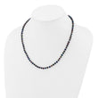 14k 4-5mm Black Near-Round Freshwater Cultured Pearl 7.5 inch Bracelet