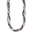 Sterling Silver Rhodium 5-6mm FWC Semi Round Pearl With 2in ext. Necklace