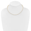 Sterling Silver Rhodium-plated 6-7mm White Round Freshwater Cultured Pearl 16 inch with 2 inch Extension Necklace