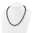 14K Yellow Gold Black Freshwater Cultured Pearl Necklace 7-8mm