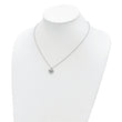 Sterling Silver Diamond Heart Necklace with Black Accent 18 Gift Ready