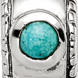 Sterling Silver Reflections Turquoise Bead