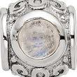 Sterling Silver 925 Moonstone Bead with Antiqued Finish Sophisticated Design