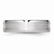 Cobalt Sterling Silver Inlay Satin/Polished 6mm Beveled Edge Band