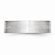 Cobalt Sterling Silver Inlay Satin 6mm Flat Band