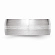Cobalt Sterling Silver Inlay Satin 8mm Band