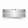Cobalt Sterling Silver Inlay Satin/Polished Beveled Edge 8mm Band