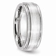 Cobalt Sterling Silver Inlay Satin and Polished 8mm Band