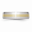 Cobalt 14k Gold Inlay Satin 6mm Band