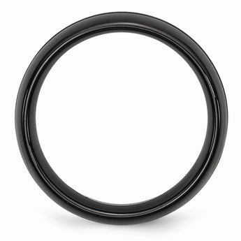 Ceramic Black 8mm Brushed and Polished Band