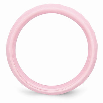 Ceramic Pink Faceted 6mm Polished Band