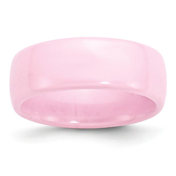 Ceramic Pink 8mm Polished Band