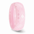 Ceramic Pink Faceted 7.5mm Polished Band