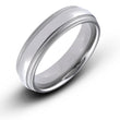 6MM Titanium Double Milgrain Inside Round Comfort Fit Wedding Band Ring - Birthstone Company