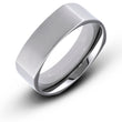 7MM Unique Soft Square Titanium Ring Wedding Band Comfort Fit - Birthstone Company
