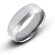 Men's Titanium Wedding Band Polished with 2 Step-Down Edges Comfort Fit Ring - Birthstone Company