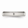 Stainless Steel Ridged Edge 5mm Polished Band