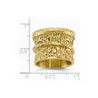 Stainless Steel Textured Yellow IP-plated Ring