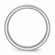 Stainless Steel Ridged Edge 8mm Polished Band
