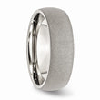 Stainless Steel Stone Finish 7mm Band