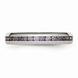 Stainless Steel 4mm February Purple CZ Ring