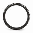 Stainless Steel 8mm Black IP-plated Swirl Brushed & Polished Band