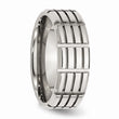 Stainless Steel 8mm Grooved Polished Band