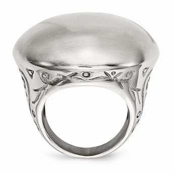 Stainless Steel Matte w/Textured Sides Ring