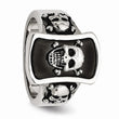 Stainless Steel Black-plated Skulls Ring