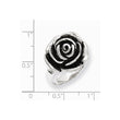 Stainless Steel Antiqued Flower Ring - Birthstone Company