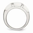 Stainless Steel White Enamel Ring - Birthstone Company