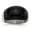Stainless Steel 12mm Black Cat's Eye Ring