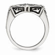 Stainless Steel Antiqued Cross Ring