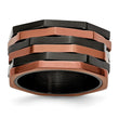 Stainless Steel Black & Brown IP-plated Ring