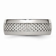 Stainless Steel Polished w/ Grey Carbon Fiber Inlay 8mm Band