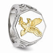 Stainless Steel Yellow IP-plated Eagle Polished Ring