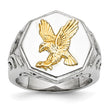 Stainless Steel Yellow IP-plated Eagle Polished Ring