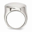 Stainless Steel Polished Circular Signet Ring - Birthstone Company