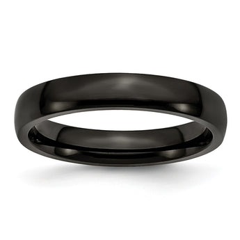 Stainless Steel 4mm Black IP-plated Polished Band