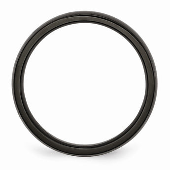 Stainless Steel 5mm Black IP-plated Polished Band