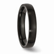Stainless Steel 4mm Black IP-plated Brushed Band