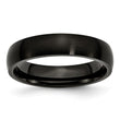 Stainless Steel 5mm Black IP-plated Brushed Band