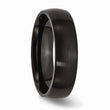 Stainless Steel 6mm Black IP-plated Brushed Band