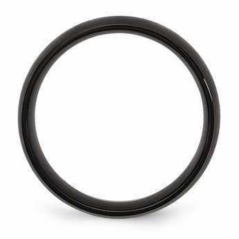 Stainless Steel 8mm Black IP-plated Brushed Band