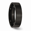 Stainless Steel 6mm Black IP-plated Polished Flat Band