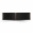 Stainless Steel 6mm Black IP-plated Brushed Flat Band - Birthstone Company