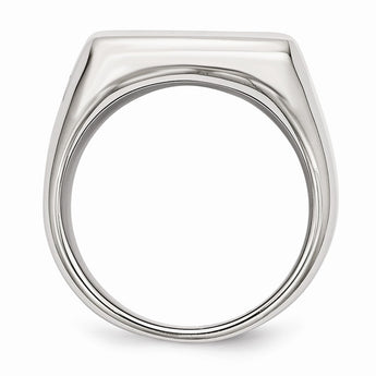 Stainless Steel Polished Rectangular Ring