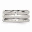 Stainless Steel Polished Grooved Ring