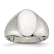 Stainless Steel Polished Oval Signet Ring