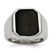Stainless Steel Polished Enameled Ring - Birthstone Company